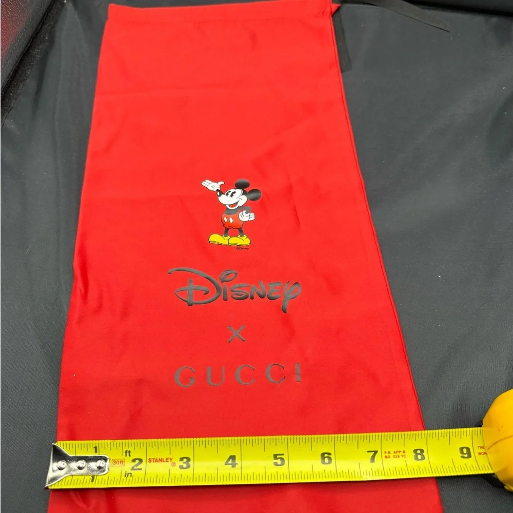 Gucci Red Mickey Mouse Drawstring Dust Bag preloved